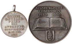 2 Stück: Silbermedaille 1930 von Hörnlein, a.d. 400 Jf. der ...