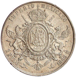 Peso 1866 Mo, Mexico City. sehr schön