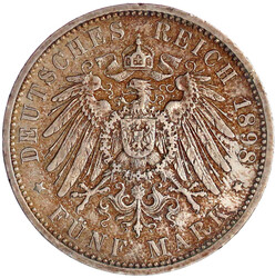 5 Mark 1898 A. sehr schön, kl. Kratzer und winz. Randfehler