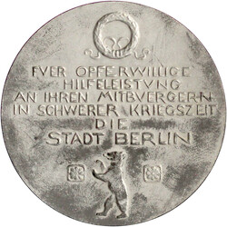Berlin, Stadt: altvers. Zinkmedaille o.J. (1918), für opferwillige ...