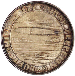 Silbermedaille 1928 Preuß. Staatsmünze, auf Graf Zeppelin, Dr. ...