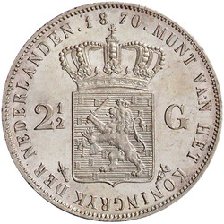 2 1/2 Gulden 1870. vorzüglich/Stempelglanz, kl. Randfehler und etwas ...