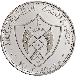 Fujaira: 10 Rials 1971 a.d. Apollo XIV Polierte Platte
