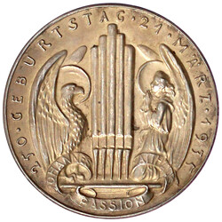Silbermedaille 1935, auf den 250. Geburtstag v. Johann Sebastian Bach ...