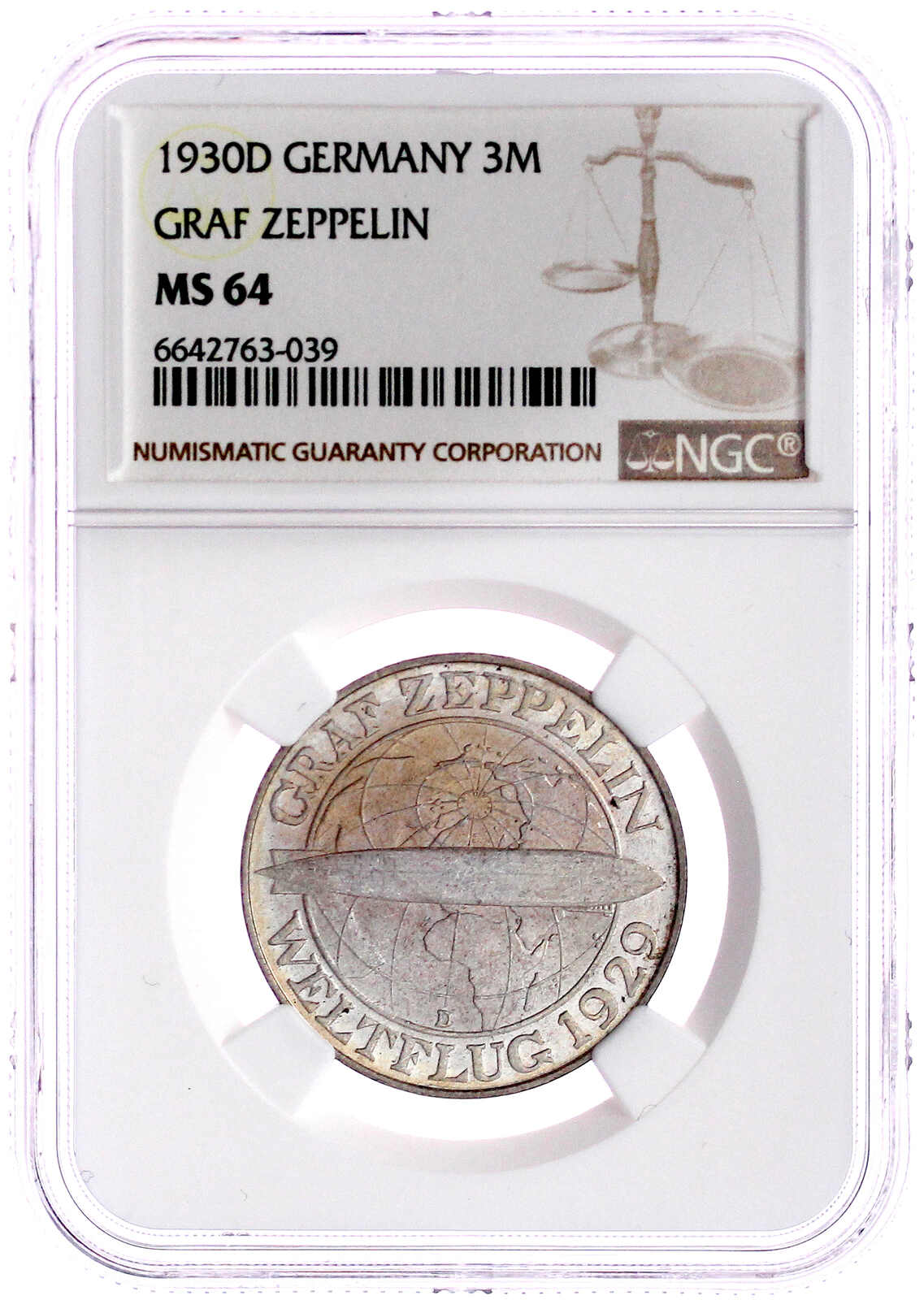 1930 D. Im NGC-Blister mit Grading MS 64. fast Stempelglanz