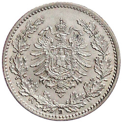 1877 D. fast Stempelglanz, Prachtexemplar