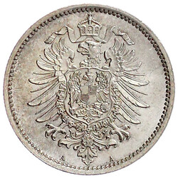 1887 A. fast Stempelglanz, Prachtexemplar