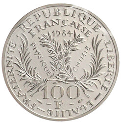 100 Francs Piedfort in Silber 1984, Marie Curie. 30 g. 950/1000. In ...