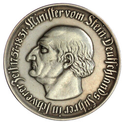 1 Billion Mark 1923. Freiherr vom Stein. Versilbert. sehr ...