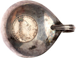 Silberreplik zum Reichstaler 1785 A, Berlin. Eingefasst in ...