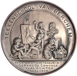 Silbermedaille 1904 von Leopold Wiener. Preis der Zeichenschule ...