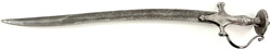 Kurzschwert (Tulwar) aus Eisen. 19. Jh. Länge 60 cm. etwas korrodiert