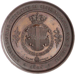 Bronzemedaille 1855 von Hart. A.d. sardinische Intervention im ...