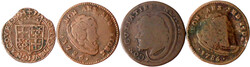 4 Kupfermünzen: Tari 1762, 2 Var. des Tari 1786 (Kopf des Johannes), ...
