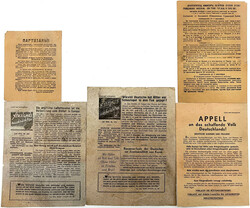 5 Blätter: 3 Original-Flugblätter des Widerstands gegen Hitler ...
