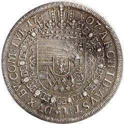Reichstaler 1707, Hall. 28,11 g. sehr schön, etwas korrodiert