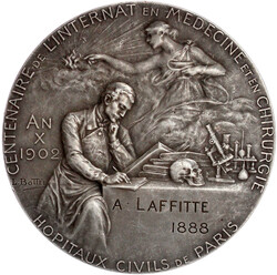 Französ. versilb. Bronzemedaille 1902 von Bottee. 100 Jahrfeier der ...