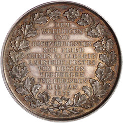 Silbermedaille von Loos u. König 1833, auf das 50jährige ...