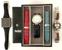 3 Herrenarmbanduhren: YORN 53 mit 3 Armbändern im Originaletui, ...