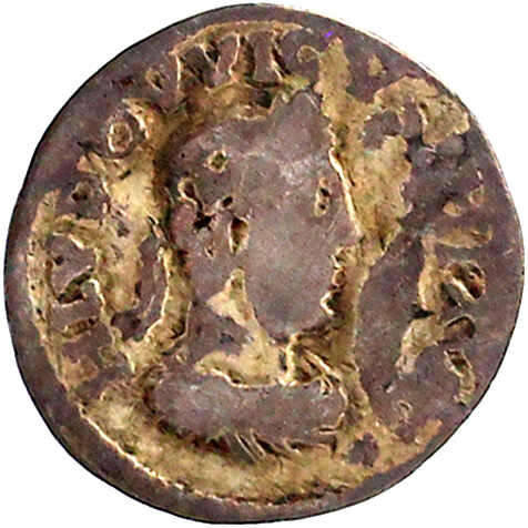 Pfennig, unbest. Münzstätte (vermutlich Aachen). +HLVDOVVICVS IMP ...