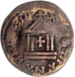 Pfennig, unbest. Münzstätte (vermutlich Aachen). +HLVDOVVICVS IMP ...