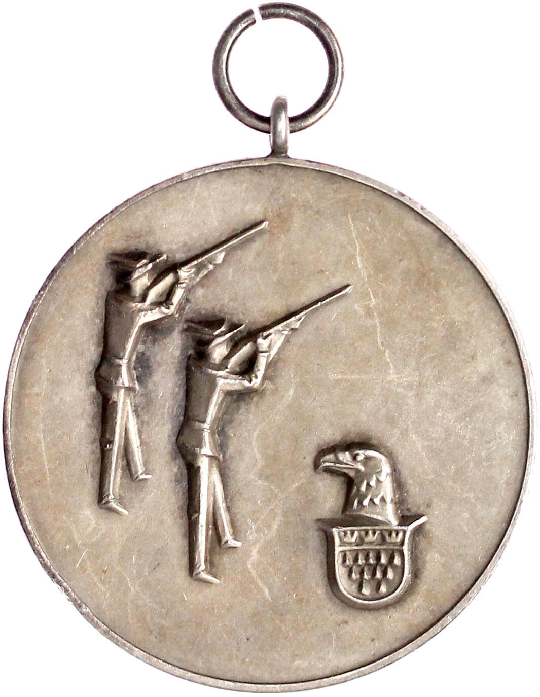 Silbermedaille 1930, unsign. 19. Deutsches Bundesschiessen. Rand: 990 ...