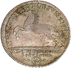 2/3 Taler 1764 IDB, Braunschweig. Springendes Ross. sehr ...