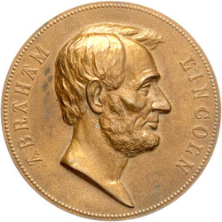 2 Bronzemedaillen auf Präsidenten: Abraham Lincoln (von Morgan, 75 ...