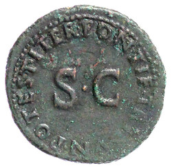 As 25. Kopf l./PONTIF TRIBVN POTEST ITER um SC. 10,93 g. sehr ...