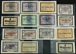 Henkel & Cie. G. m. b. H., 15 Scheine von 100 Mark bis 20 Mio. Mark ...