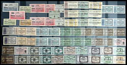 Schöne Sammlung von insgesamt 141 Scheinen, darunter 54 Schecks von ...