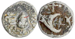2 versch. Blei-Denare o.J.(1291?) vermutlich Notmünzen der Stadt ...