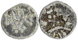 2 versch. Blei-Denare o.J.(1291?) vermutlich Notmünzen der Stadt ...