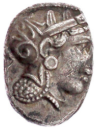 Tetradrachme 353/294 v. Chr. Kopf der Athena r./AΘE. Eule, dahinter ...