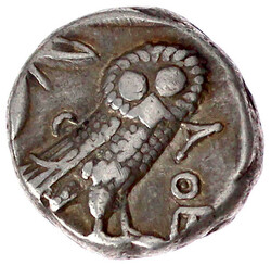 Tetradrachme 353/294 v. Chr. Kopf der Athena r./AΘE. Eule, dahinter ...