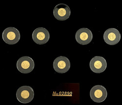 Komplettsammlung von 10 verschiedenen 5 Leva 2002 zur Olympiade 2004 ...