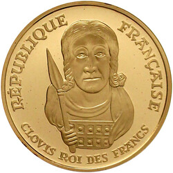 500 Francs 1996 Ludwig, König der Franken/Taufszene. 17 g. 920/1000. ...