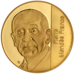 5 Francs 1992, 10. Jahrestag des Todes von Pierre Mendes-France. 14 g ...