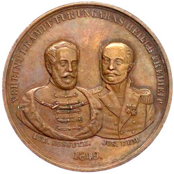 2 Stück: Bronze- und Zinnmedaille 1849 von Drentwett. Auf die beiden ...