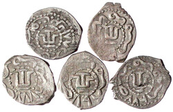 5 div. Asper Silber: AH 883, 886, 888, 889 = 1478, 1481, 1483, 1484 ...