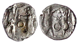 2 Varianten zum 1/16 Shekel um 401/366 v. Chr. König und Löwe ...