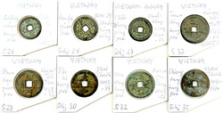 Kl. Sammlung von 8 versch. Vanh-Münzen der Kaiser und Rebellen des ...