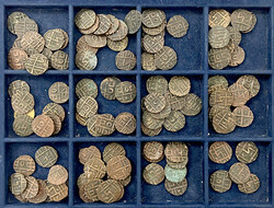 Münzschatulle mit 172 Kupfermünzen des 19./20. Jh. meist sehr ...