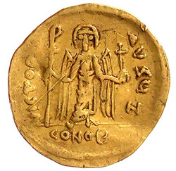 Solidus 607/609, Constantinopel, 7. Offizin. DN FOCAS PERP AVG. ...