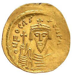 Solidus 607/609, Constantinopel, 4. Offizin. DN FOCAS PERP AVG. ...