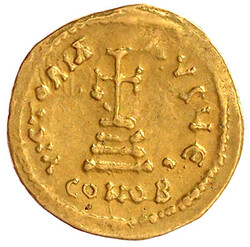 Solidus 616/625, Constantinopel. 5. Offizin. dd NN hERACLIuS ET hERA ...