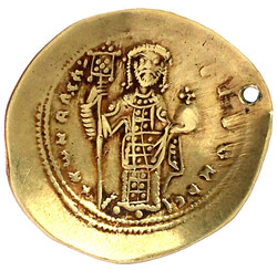 Histamenon Nomisma 1059/1067. Kaiser steht v.v. mit Labarum und ...