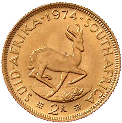 2 Rand 1974, Springbock. 7,99 g. 917/1000. StempelglanzAutomatically ...