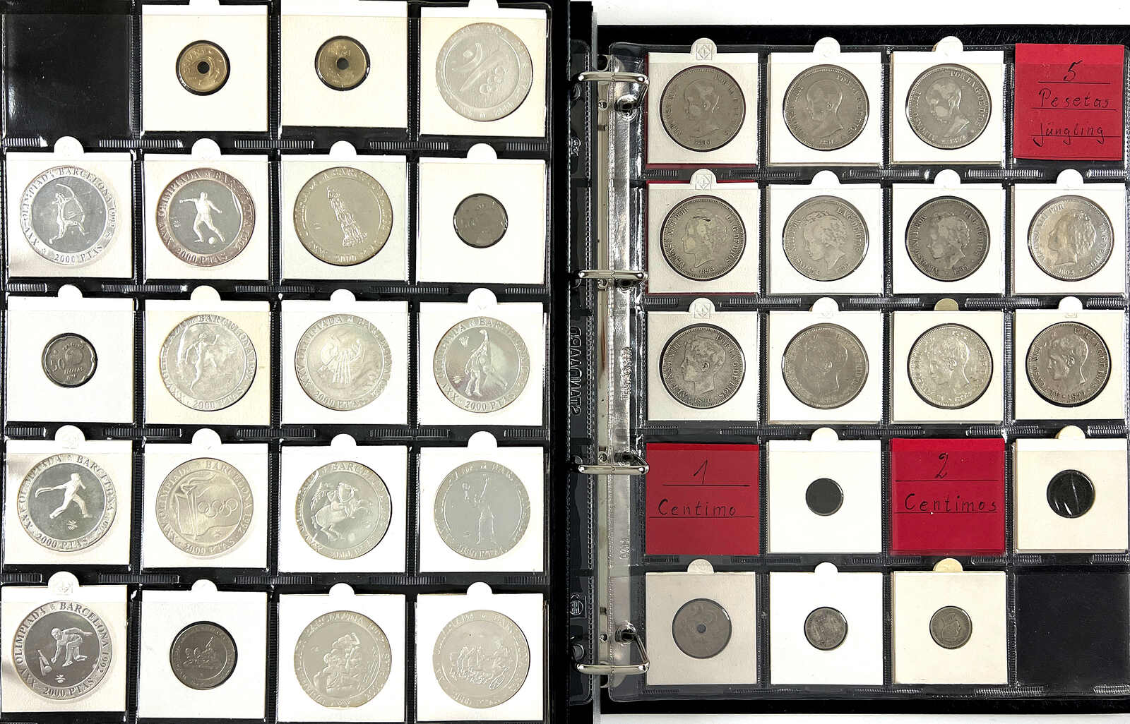 Sammlung in 2 Alben, chronologisch nach Herrschern und Typen ...