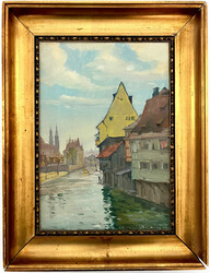 Gemälde Ansicht von Nürnberg von Karl Hemmerling (Fürth 1896-1970) ...